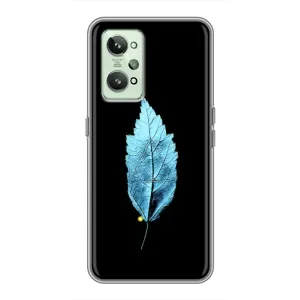 Чехол с картинками на черном фоне для Realme GT2 (Листочек)