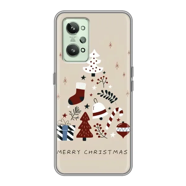 Чехол с рисунком «Merry Christmas» для Realme GT2 Чехол с рисунком «Merry Christmas» для Realme GT2