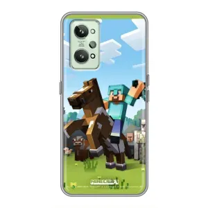 Чохли для Realme GT2 (Персонажі МайнКрафт) (На коні)