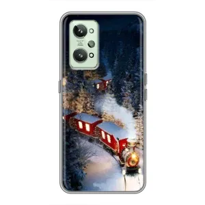 Силиконовый бампер на рождество для Realme GT2 (Поезд)