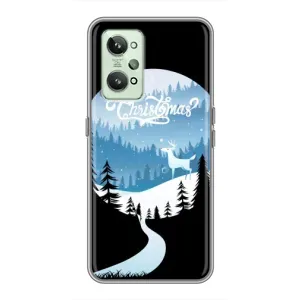 Силиконовый бампер на рождество для Realme GT2 (Рождественский Олень)