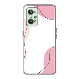 Чехол цветочный дизайн для Realme GT2 (Розовый фон)