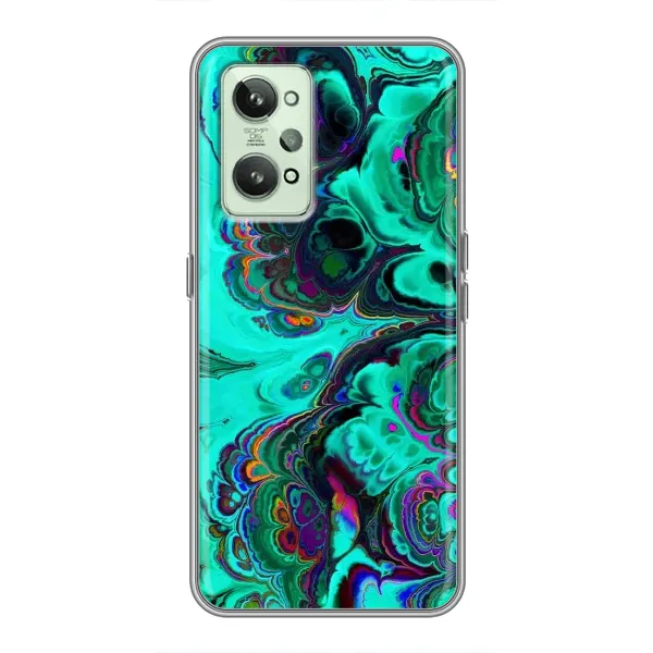 Чехол с рисунком «Салатный мрамор» для Realme GT2