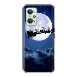 Чехол Санта Клаус для Realme GT2 (Санта - луна)