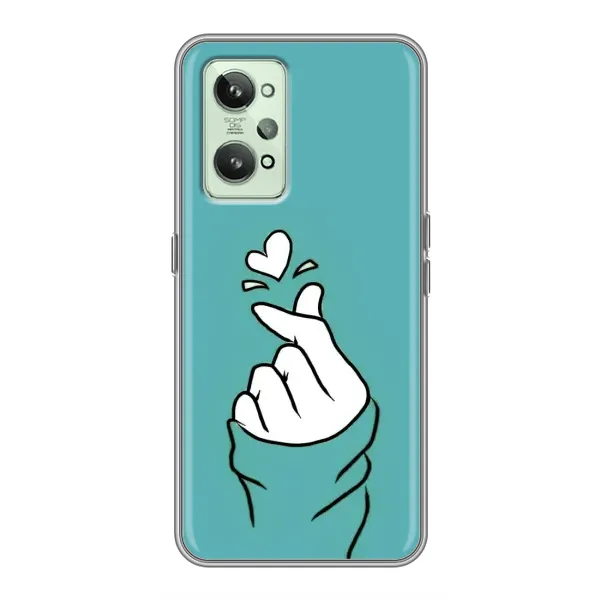Чехол с рисунком «Сердечко на бирюзовом» для Realme GT2 Чехол с рисунком «Сердечко на бирюзовом» для Realme GT2