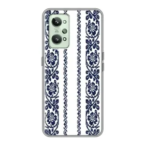 Силиконовый Чехол на Realme GT2 с картинкой Вышиванки (Синяя вышиванка)