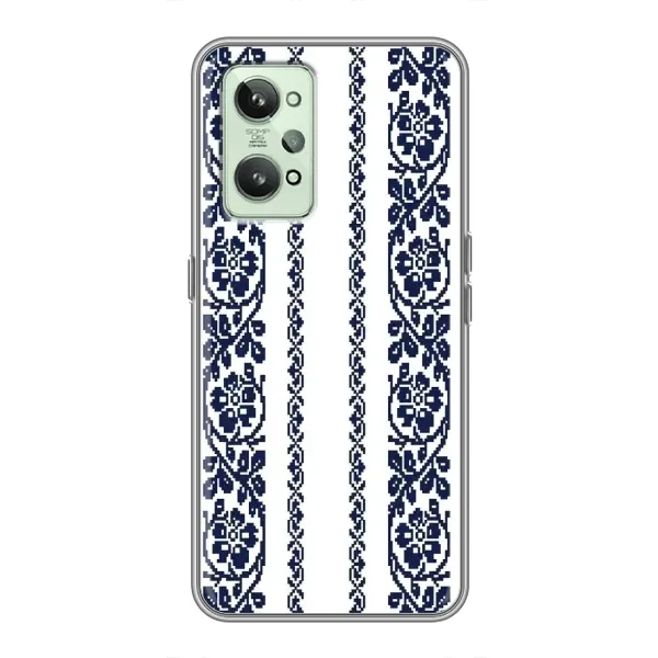 Чехол с рисунком «Синяя вышиванка» для Realme GT2 Чехол с рисунком «Синяя вышиванка» для Realme GT2