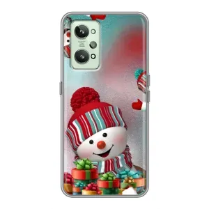 Чехлы на Новый Год Realme GT2 (Снеговик в шапке)