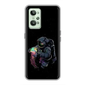 Силіконовый Чохол з принтом "Космонавти" на Realme GT2 (В руках земля)