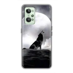 Чохол з Вовком на Realme GT2 (Вовк і місяць)