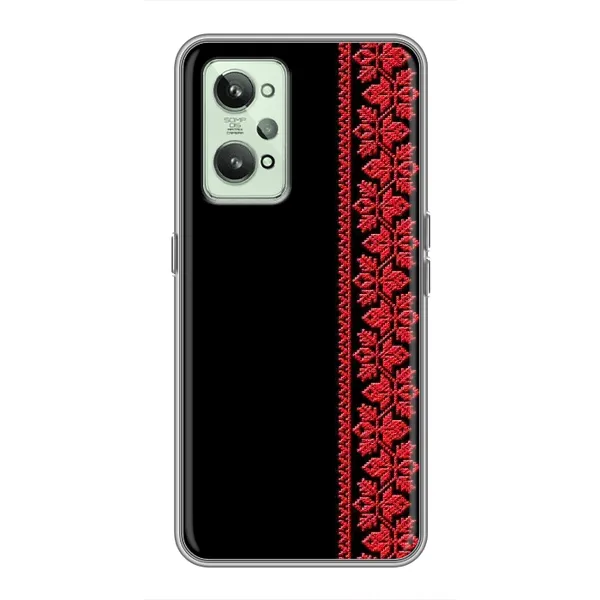 Чехол с рисунком «Вышиванка на черном» для Realme GT2 Чехол с рисунком «Вышиванка на черном» для Realme GT2