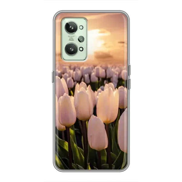 Чехол с рисунком «Закат с цветами» для Realme GT2 Чехол с рисунком «Закат с цветами» для Realme GT2