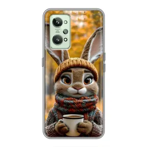 Друкований чохол 'Звірята з кавою' для Realme GT2 (Зайчик з кавою)