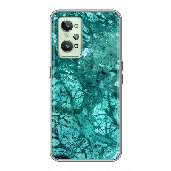 Чехол с рисунком «Зеленый мрамор» для Realme GT2