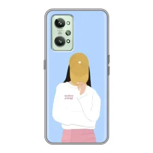 Силиконовый Чехол на Realme GT2 с картинкой Стильных Девушек (Желтая кепка)