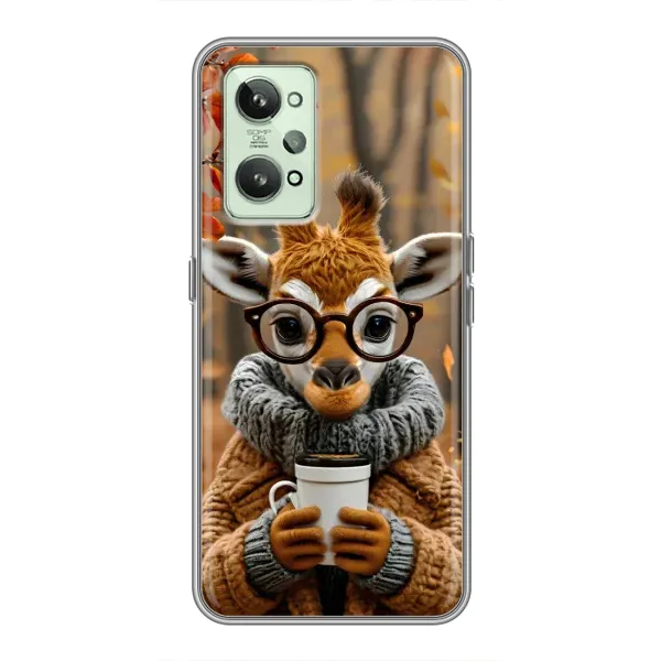 Чехол с рисунком «Жираф с кофе» для Realme GT2 Чехол с рисунком «Жираф с кофе» для Realme GT2