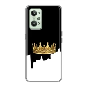 Чехол (Корона на чёрном фоне) для Реалми ГТ2 (Золотая корона)