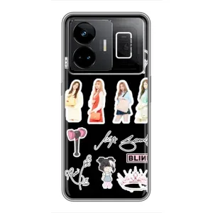 Чехлы с картинкой для Realme GT3 (Арт блэкпинг)