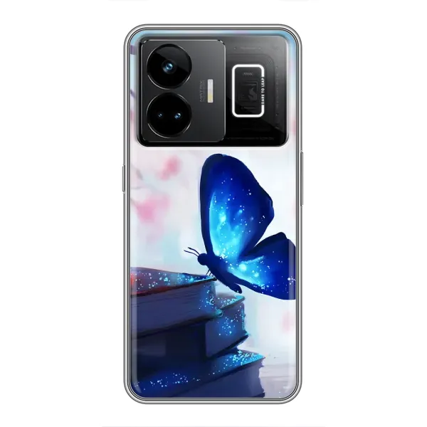 Чехол с рисунком «Бабочка синяя» для Realme GT3 Чехол с рисунком «Бабочка синяя» для Realme GT3