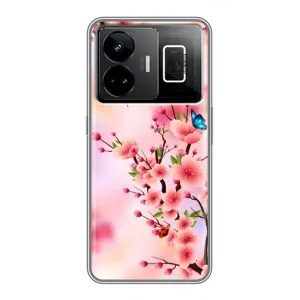 Чехол с принтом САКУРЫ на Realme GT3 (Бабочки на сакуре)