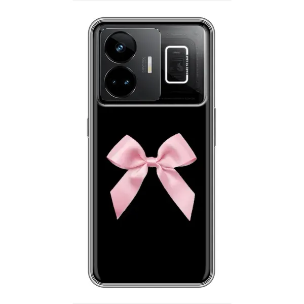 Чехол с рисунком «Бант на черном» для Realme GT3 Чехол с рисунком «Бант на черном» для Realme GT3