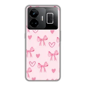 Чехол банты для Realme GT3 (Бантики и сердечки)