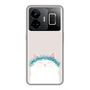 Чехол на тематику: Коты для Realme GT3 (Белый котик)