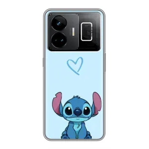 Чехол с рисунком Стич для Realme GT3 (Голубой Стич)