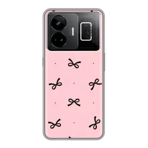 Чехол с рисунком «Черные бантики» для Realme GT3