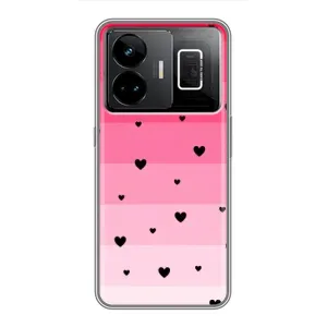 Чохли з тематикою "Маленькі Сердчеки" на Realme GT3 (Чорні сердечка)