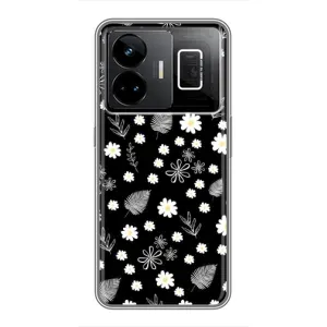 Чехлы с тематикой "ЦВЕТЫ" на Realme GT3 (цветение на чорном)