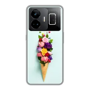 Чехлы с тематикой "ЦВЕТЫ" на Realme GT3 (Цветок-мороженное)