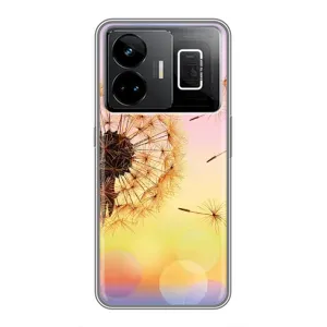 Силиконовый Чехол с одуванчиками на Realme GT3 (Цветок-одуванчик)