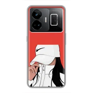 Силіконовый Чохол на Realme GT3 з картинкой Модных девушек (Дівчина Nike)