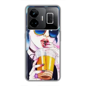 Чохол з картинкою Модні Дівчата Realme GT3 (Дівчина з коктейлем)