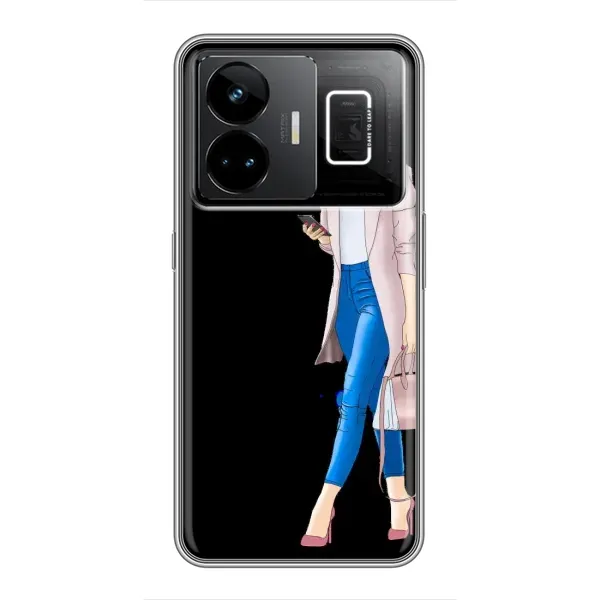 Чехол с рисунком «Девушка со смартфоном» для Realme GT3