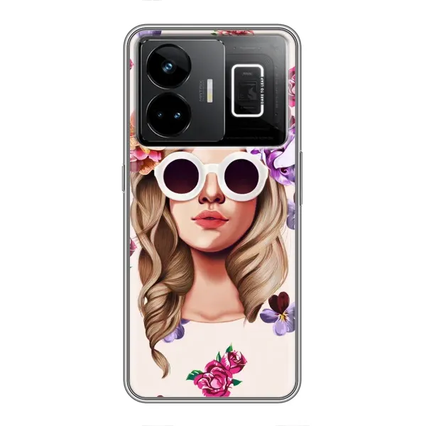 Чехол с рисунком «Девушка в очках» для Realme GT3