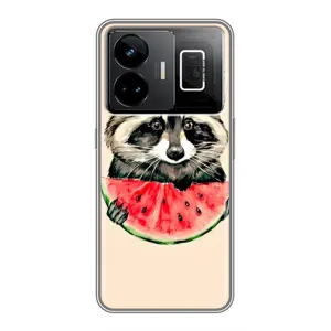 Силиконовый Чехол с Енотами на Realme GT3 (Енот)