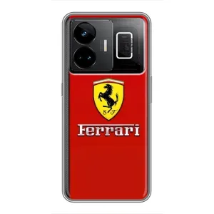 Силиконовый бампер с картинкой машины на Realme GT3 (Ferrari Logo)