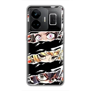 Силіконові чохлі з очіма Anime для Реалмі ГТ3 (Очі на чорному)