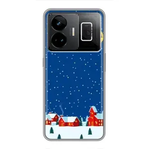 Силіконовий бампер на різдво для Realme GT3 (Місто в снігу)