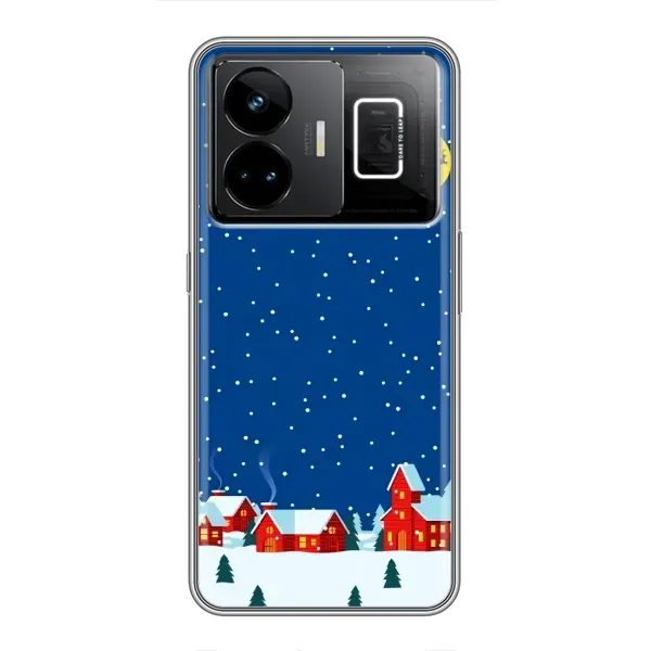 Чехол с рисунком «Город в снегу» для Realme GT3 Чехол с рисунком «Город в снегу» для Realme GT3