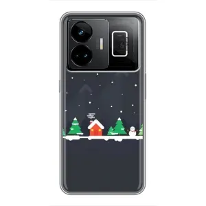 Силіконовий бампер на різдво для Realme GT3 (Місто зимове)