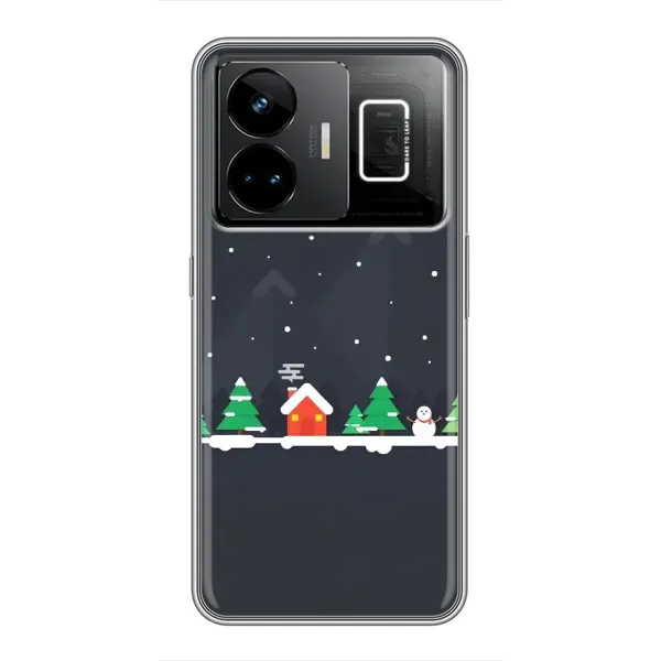 Чехол с рисунком «Город зимний» для Realme GT3 Чехол с рисунком «Город зимний» для Realme GT3