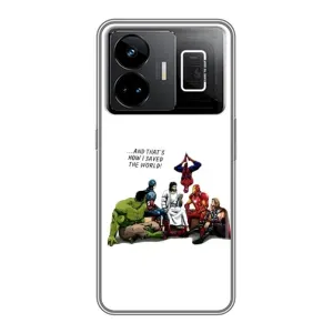 Чехлы для Realme GT3 (Для Христиан) (Иисус супергерой)