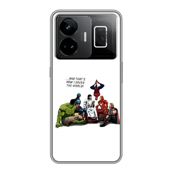 Чехол с рисунком «Иисус супергерой» для Realme GT3 Чехол с рисунком «Иисус супергерой» для Realme GT3
