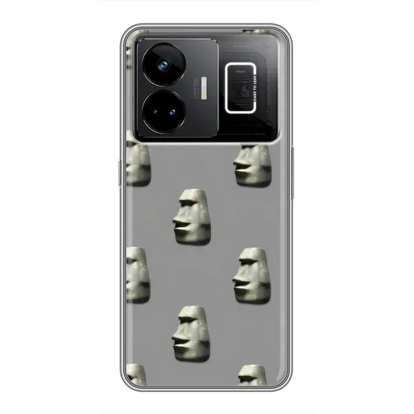 Чехол с рисунком «Каменное лицо» для Realme GT3 Чехол с рисунком «Каменное лицо» для Realme GT3
