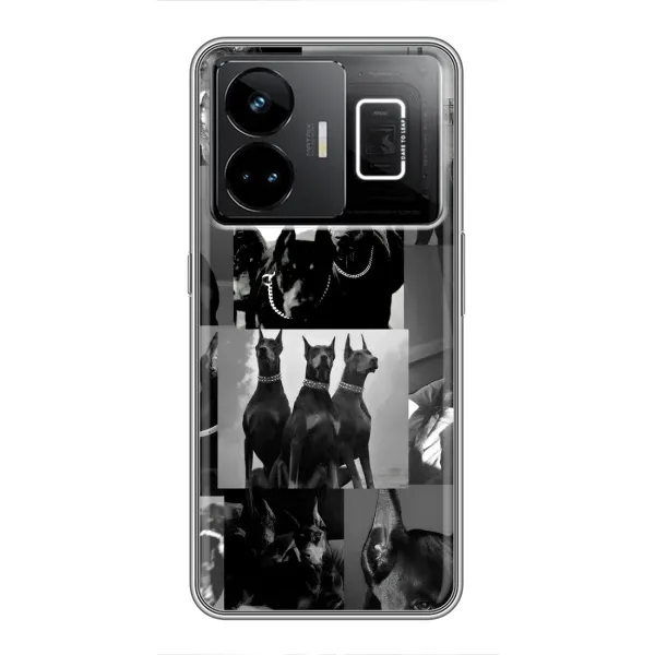 Чехол с рисунком «Коллаж Доберман» для Realme GT3