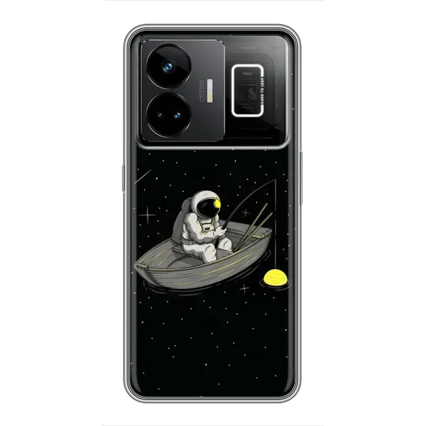Чехол с рисунком «Космонавт на рыбалке» для Realme GT3