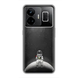 Силиконовый Чехол с принтом "Космонавты" на Realme GT3 (Космонавт романтик)